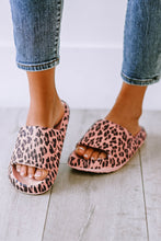Load image into Gallery viewer, Leopard Print Thick Sole Slip On Slippers