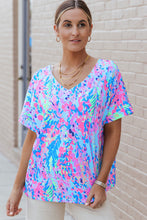 Load image into Gallery viewer, Purple Abstract Floral Print Sleeveless Maxi Dress