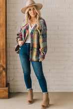 Load image into Gallery viewer, Multicolor Brushed Checked Western Buttoned Jacket