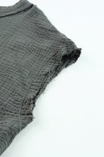 Load image into Gallery viewer, Gray Crinkled Texture Tee and Jogger Pants Set