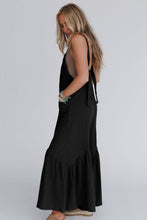Load image into Gallery viewer, Gray Wide Leg Ruffle Jumpsuit