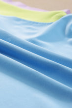 Load image into Gallery viewer, Sky Blue Color Block Detail Casual Two-piece Outfit