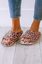 Load image into Gallery viewer, Leopard Print Thick Sole Slip On Slippers