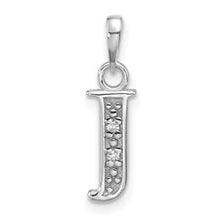 Load image into Gallery viewer, 14K White or Yellow Gold Diamond Letter Initial Pendant YC1541W