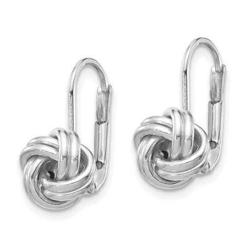 Leslie's 14K Polished Love Knot Leverback Earrings STYLE: LE1449