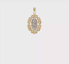 Load and play video in Gallery viewer, 14K Two-Tone with White Rhodium Guadalupe Pendant STYLE:  C4520
