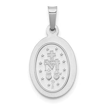 Load image into Gallery viewer, 14k Polished and Satin Miraculous Medal Hollow Pendant STYLE: XR1401
