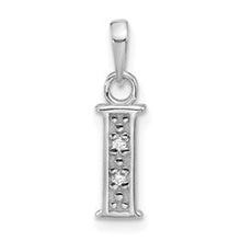 Load image into Gallery viewer, 14K White or Yellow Gold Diamond Letter Initial Pendant YC1541W
