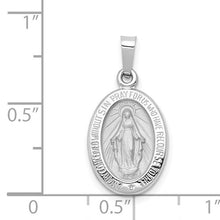 Load image into Gallery viewer, 14k Polished and Satin Miraculous Medal Hollow Pendant STYLE: XR1401