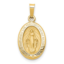 Load image into Gallery viewer, 14k Polished and Satin Miraculous Medal Hollow Pendant STYLE: XR1401