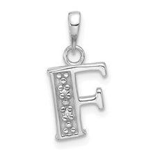 Load image into Gallery viewer, 14K White or Yellow Gold Diamond Letter Initial Pendant YC1541W