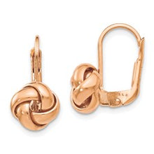 Load image into Gallery viewer, Leslie's 14K Polished Love Knot Leverback Earrings STYLE: LE1449