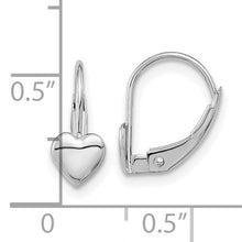 Load image into Gallery viewer, 14k Madi K Heart Leverback Earrings