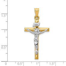 Load image into Gallery viewer, 14k Two-tone INRI Crucifix Pendant STYLE: K501
