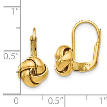 Load image into Gallery viewer, Leslie's 14K Polished Love Knot Leverback Earrings STYLE: LE1449