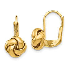 Load image into Gallery viewer, Leslie's 14K Polished Love Knot Leverback Earrings STYLE: LE1449