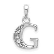 Load image into Gallery viewer, 14K White or Yellow Gold Diamond Letter Initial Pendant YC1541W