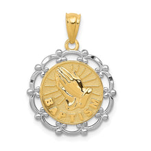Load image into Gallery viewer, 14K with Rhodium Baptism Pendant C4523
