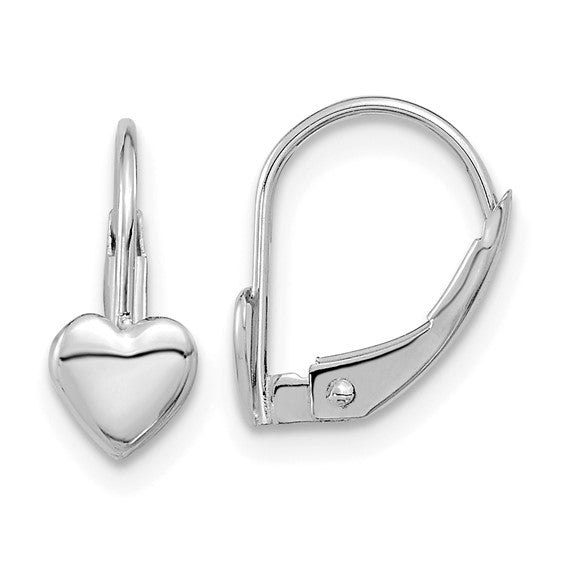 14k Madi K Heart Leverback Earrings