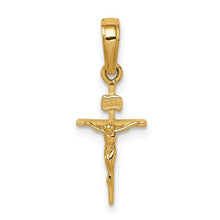 Load image into Gallery viewer, 14k Small INRI Crucifix Pendant STYLE: C3894
