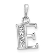 Load image into Gallery viewer, 14K White or Yellow Gold Diamond Letter Initial Pendant YC1541W