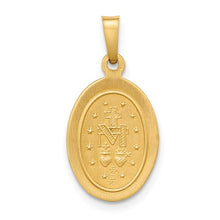 Load image into Gallery viewer, 14k Polished and Satin Miraculous Medal Hollow Pendant STYLE: XR1401