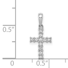 Load image into Gallery viewer, 14k White Gold 1/20ct. Diamond Latin Cross Pendant STYLE:  PM4957-006-WA