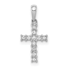 Load image into Gallery viewer, 14k White Gold 1/20ct. Diamond Latin Cross Pendant STYLE:  PM4957-006-WA