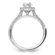 Load image into Gallery viewer, 14kw Oval Halo Engagement Lab Grown Diamond SI1/SI2, G H I, Complete Ring STYLE:  RM2058E-050-7CWLG
