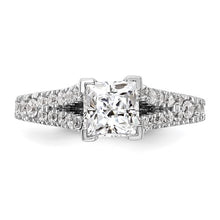 Load image into Gallery viewer, 14K White Gold Peg Set 1/2 carat Diamond Semi-mount Engagement Ring STYLE:  RM2803E-051-WAA