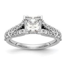 Load image into Gallery viewer, 14K White Gold Peg Set 1/2 carat Diamond Semi-mount Engagement Ring STYLE:  RM2803E-051-WAA