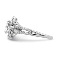 Load image into Gallery viewer, 14k White Gold Vintage Halo (Holds 1 carat (8.0x6.1mm) Oval Center) 5/8 carat Diamond Semi-Mount Engagement Ring