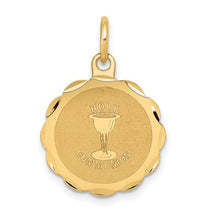 Load image into Gallery viewer, 14k Holy Communion Disc Charm XAC713
