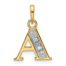 Load image into Gallery viewer, 14K White or Yellow Gold Diamond Letter Initial Pendant YC1541W
