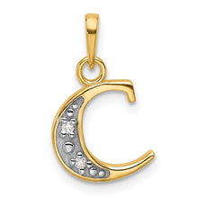 Load image into Gallery viewer, 14K White or Yellow Gold Diamond Letter Initial Pendant YC1541W