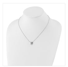Load image into Gallery viewer, White Ice Sterling Silver Rhodium-plated 18 Inch Diamond Heart Necklace with 2 Inch Extender
