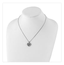 Load image into Gallery viewer, White Ice Sterling Silver Rhodium-plated 18 Inch Diamond Filigree Heart Locket Necklace with 2 Inch Extender
