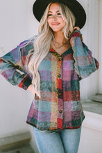 Load image into Gallery viewer, Multicolor Brushed Checked Western Buttoned Jacket
