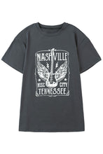 Load image into Gallery viewer, Pink Guitar Slogan Letter Graphic Print Oversized T Shirt
