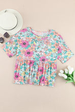 Load image into Gallery viewer, Sky Blue Pocket Short Sleeve Drawstring Lounge Set
