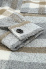 Load image into Gallery viewer, Brown Plaid Print Pocket Women Shacket
