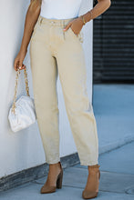 Load image into Gallery viewer, White Solid High Waist Casual Pants
