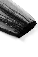 Load image into Gallery viewer, Black Sheer Embellished Tulle Duster Kimono
