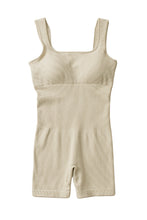 Load image into Gallery viewer, Black Ribbed Square Neck Padded Sports Romper
