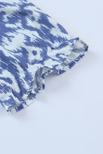 Load image into Gallery viewer, Sky Blue V Neck Casual Geometric Print Maxi Dress
