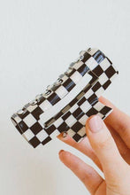 Load image into Gallery viewer, Black Checkered Print Hollow Out Hair Clip
