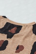 Load image into Gallery viewer, Leopard Pocket Short Sleeve Drawstring Lounge Set
