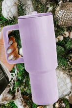 Load image into Gallery viewer, Orchid Petal Frosted Stainless Handle Large Vacuum Cup with Straw 40oz
