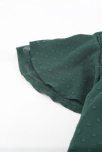 Load image into Gallery viewer, Green Tiered Sleeve Frilled Neck Dotted Top
