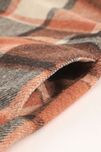 Load image into Gallery viewer, Rose Plaid Print Buttoned Shirt Jacket
